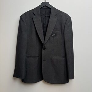 We11done Men's Gray Charcoal Logo Blazer Jacket Size Small‎ Casual Sportscoat